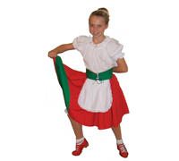 Irish Jig Skirt with Blouse and Cummerbund (102402)