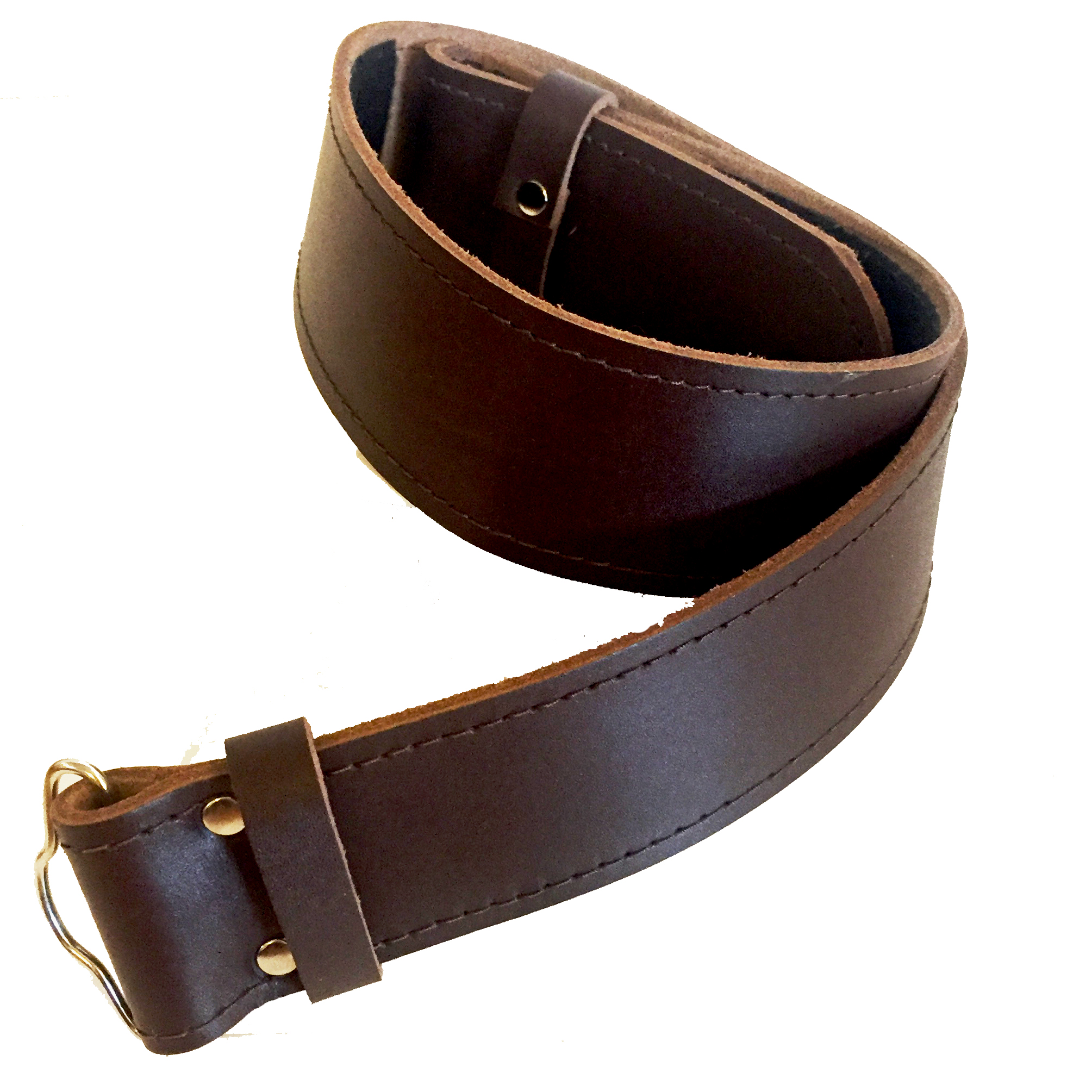 Brown Plain Leather Belt - Medium 32